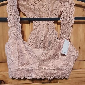 Anemone Lace Bralette in Blush Pink Size Small Nwt